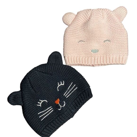 Baby Knit Cat Beanies - Picture 1 of 5